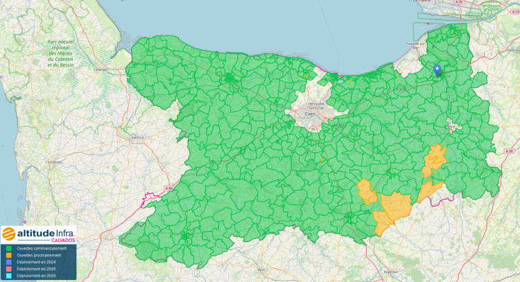 Carte RIP du Calvados